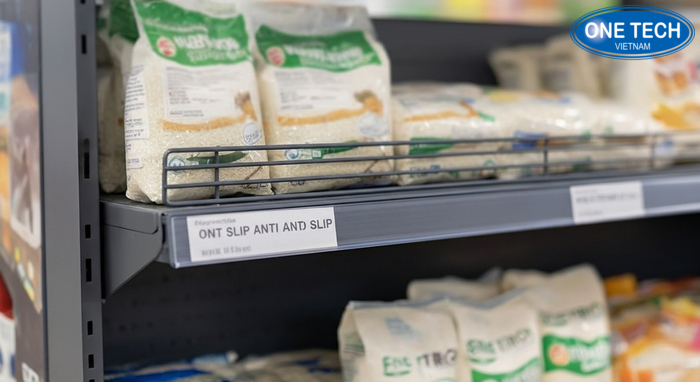 Cận cảnh mâm kệ có tăng cứng và rào chắn chống trượt bao gạo