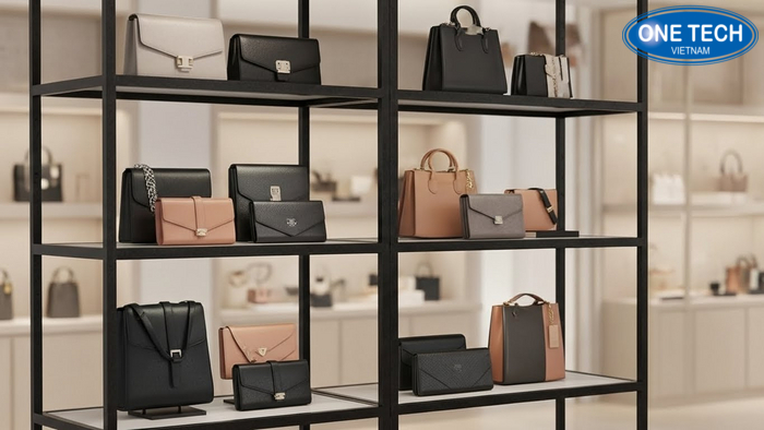 Kệ trưng bày set túi và ví tăng giá trị đơn