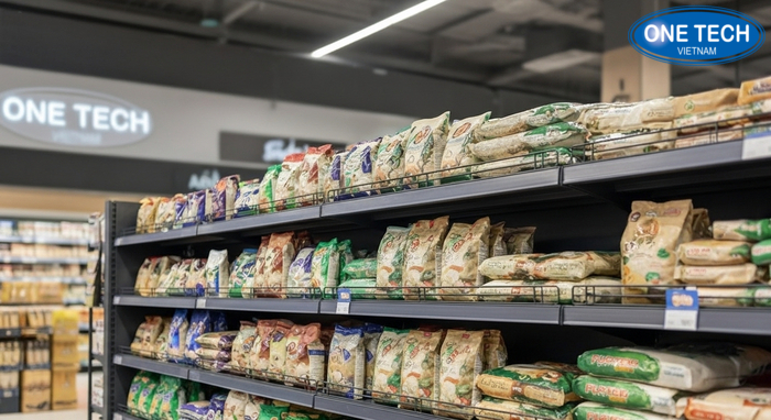 Infographic 5 tiêu chí chọn kệ trưng bày gạo