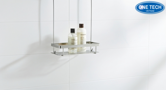 Ảnh kệ inox 304 1 tầng treo dây nhỏ gọn