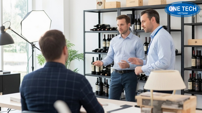Timeline 5 bước đặt kệ trưng bày rượu tại OneTech