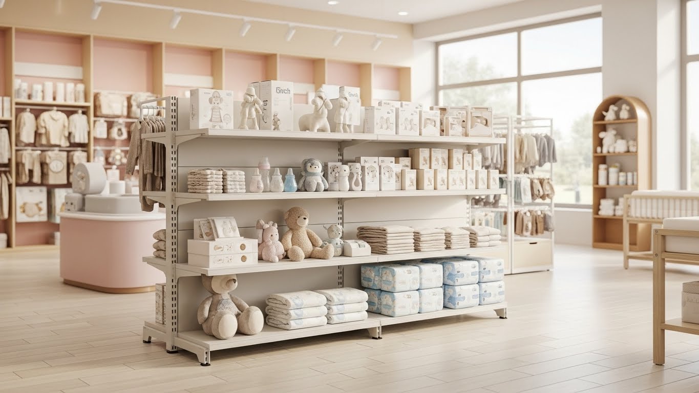 Hệ thống đèn LED chiếu sáng làm nổi bật sản phẩm trên kệ