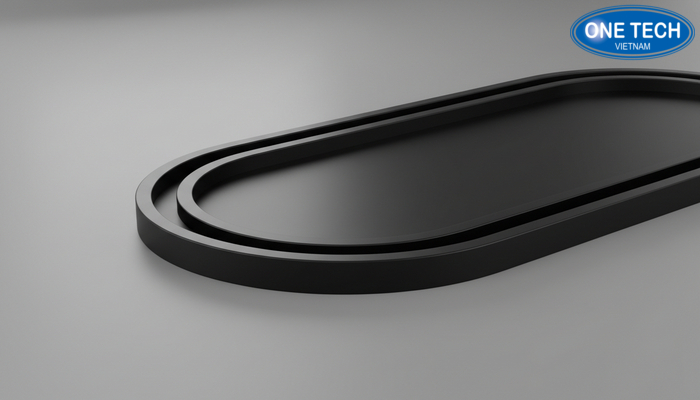 Bề mặt sơn tĩnh điện của kệ trưng bày máy khoan Cận cảnh bề mặt sơn tĩnh điện trên kệ trưng bày máy khoan