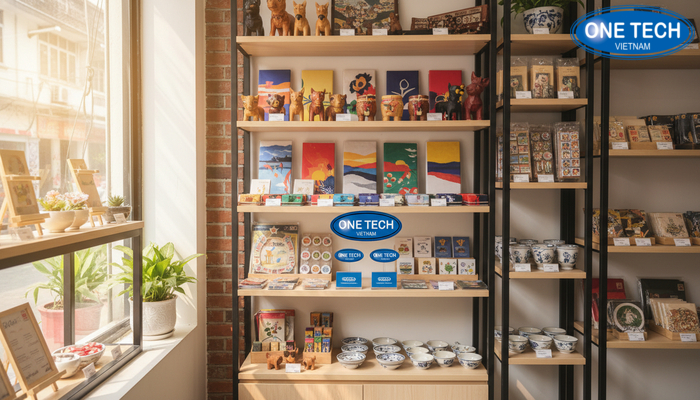 Kệ trưng bày đồ lưu niệm tối ưu diện tích Kệ trưng bày tối ưu không gian cho cửa hàng lưu niệm diện tích nhỏ