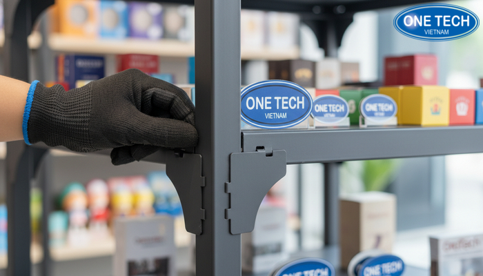 Bảo trì kệ trưng bày quà tặng lưu niệm Kiểm tra ốc vít, khớp nối và phụ kiện kệ để đảm bảo an toàn