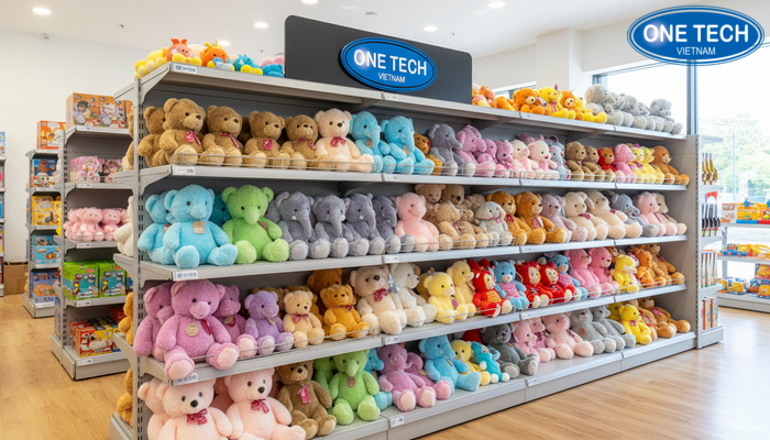 So do vi du bo tri ke trung bay gau bong theo khong gian