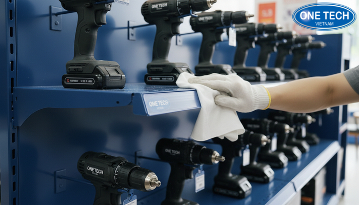 Sơ đồ bố trí kệ trưng bày máy khoan tối ưu Sơ đồ mô phỏng bố trí kệ trưng bày máy khoan khoa học trong cửa hàng