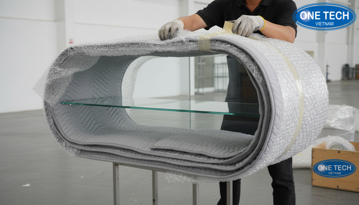 Bảo quản kệ trưng bày thắt lưng mica Bọc và bảo quản kệ trưng bày thắt lưng mica khi di chuyển để tránh trầy xước