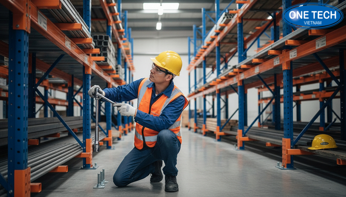 Bảo trì kệ tay đỡ định kỳ Bảo trì kệ tay đỡ kiểm tra ốc vít tay đỡ và neo nền định kỳ