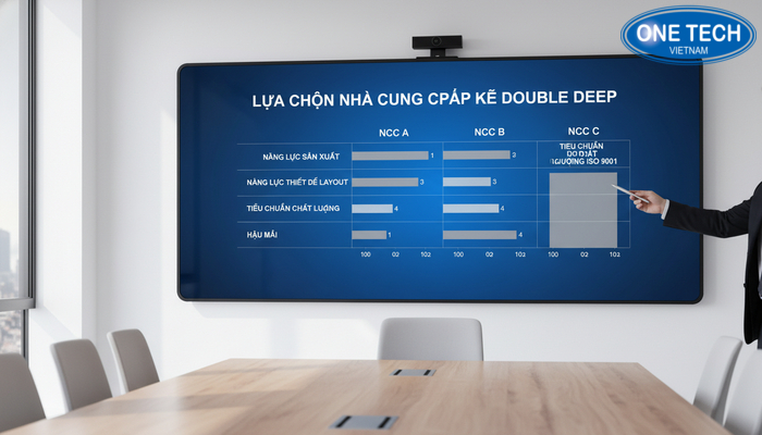 Biểu đồ minh họa so sánh tiêu chí chất lượng và dịch vụ khi chọn OneTech