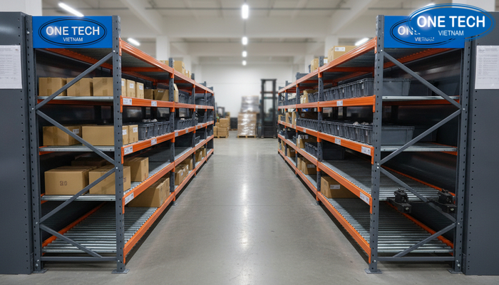 Các mẫu kệ con lăn đơn dòng, đa dòng, có phanh và có ray dẫn hướng