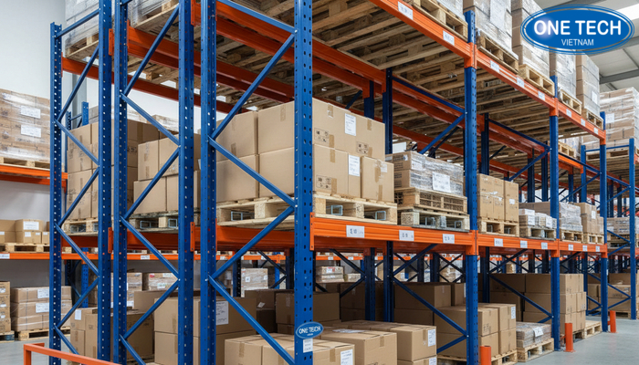 Chi tiết cấu tạo khung, beam và giằng của kệ double deep