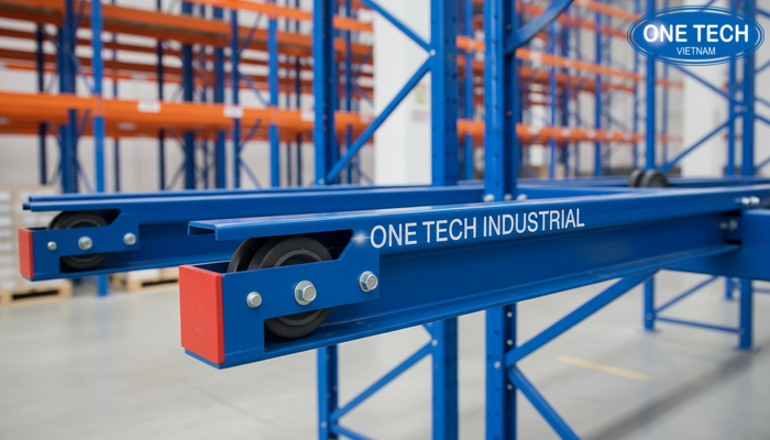 Anh chi tiet ray truot tren ke Push Back