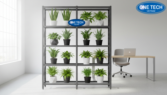 Ke trung bay cay canh van phong Ke trung bay cay canh cho van phong gon gang tao nang luong tich cuc