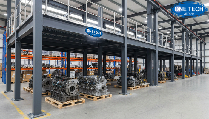 Kệ sàn Mezzanine cho kho hàng nặng, thiết kế theo tải trọng và lối vận hành
