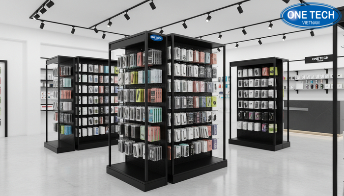 Gợi ý chọn kích thước kệ móc treo phụ kiện theo mặt bằng cửa hàng