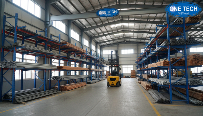 Lắp đặt kệ tay đỡ thực tế tại Thanh Hóa Ví dụ lắp đặt kệ tay đỡ trong kho vật liệu tại Thanh Hóa