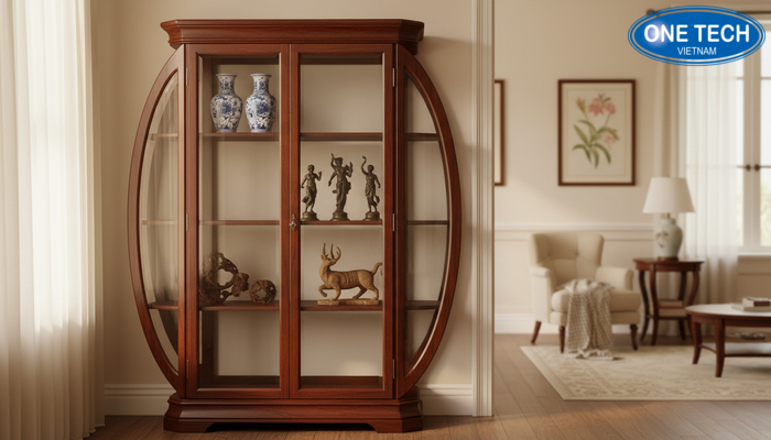 Một số mẫu kệ trưng bày đồ cổ do OneTech cung cấp tại Thanh Hóa