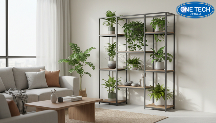 Chon kich thuoc ke trung bay cay canh So sanh kich thuoc ke trung bay cay canh voi dien tich phong khach