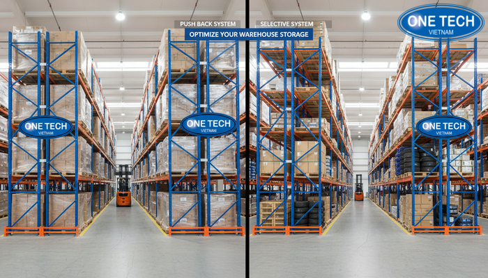 So sanh loi di va mat do luu tru giua ke Push Back va ke Selective