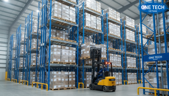 Kệ drive in ứng dụng trong kho lạnh, lưu trữ pallet đồng nhất theo lô