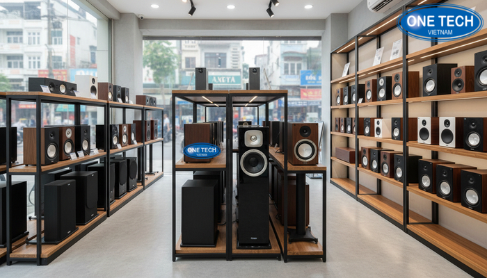 Minh họa các điểm bán kệ trưng bày loa uy tín tại Thanh Hóa