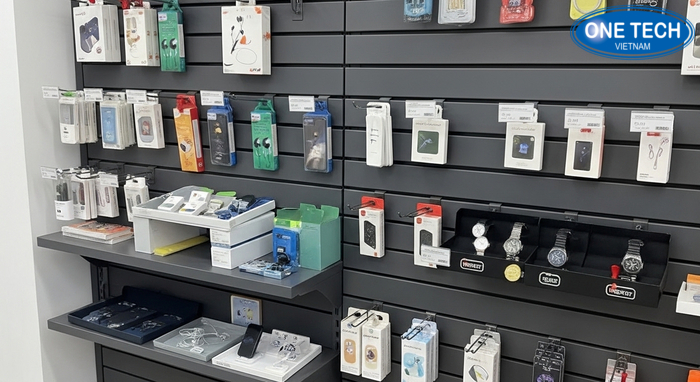 Kệ đa năng kết hợp khay và móc treo cho phụ kiện điện thoại