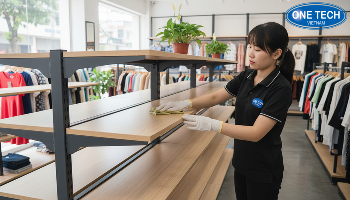 Vệ sinh kệ trưng bày shop quần áo đúng cách Quy trình vệ sinh và bảo dưỡng kệ trưng bày tại shop