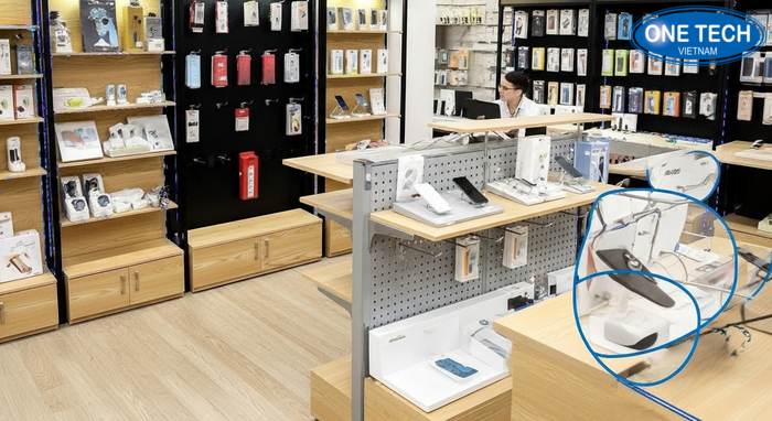 Tư vấn chọn kệ trưng bày phụ kiện điện thoại phù hợp mặt bằng cửa hàng