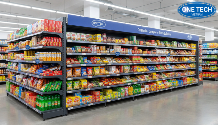 Combo kệ trưng bày hàng tạp hóa Ưu đãi combo set up trọn bộ kệ trưng bày hàng tạp hóa